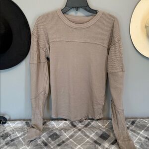 We The Free Taupe Long Sleeve Top